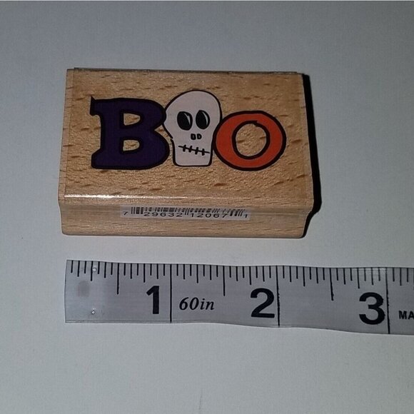NEW BOO Halloween Skull Rubber Stamp Studio G 2011 Hampton Art NEVER USED - Picture 5 of 5